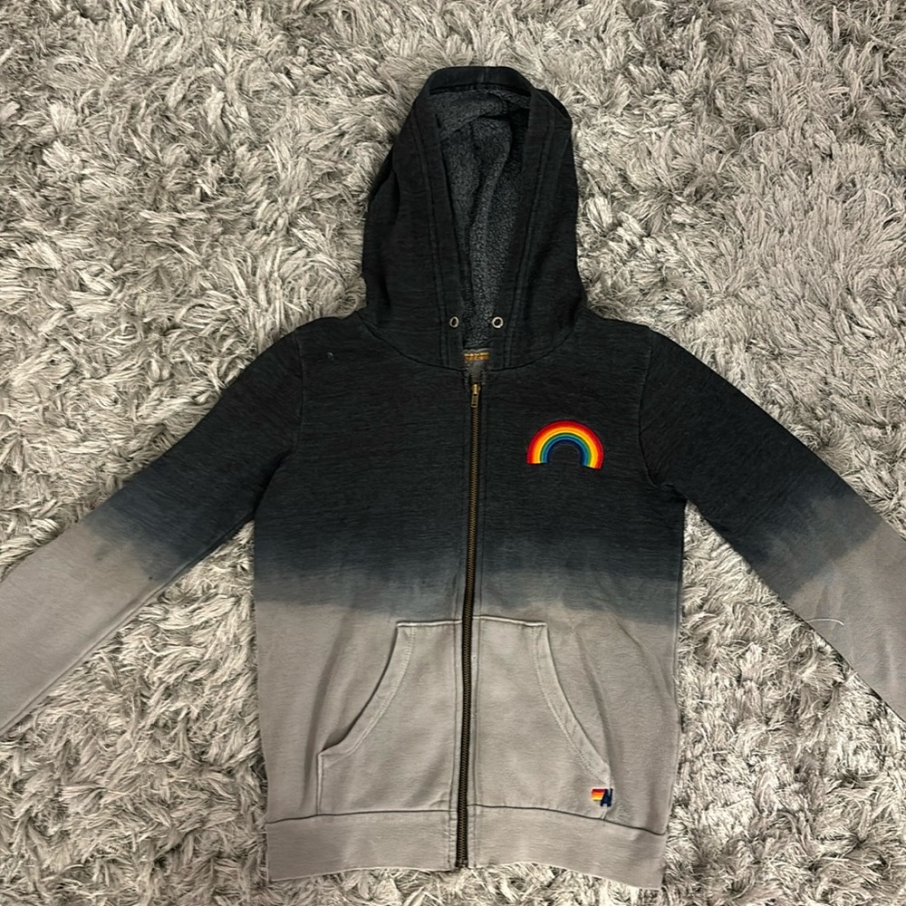 Kids Aviator Nation Ombré Rainbow Hoodie